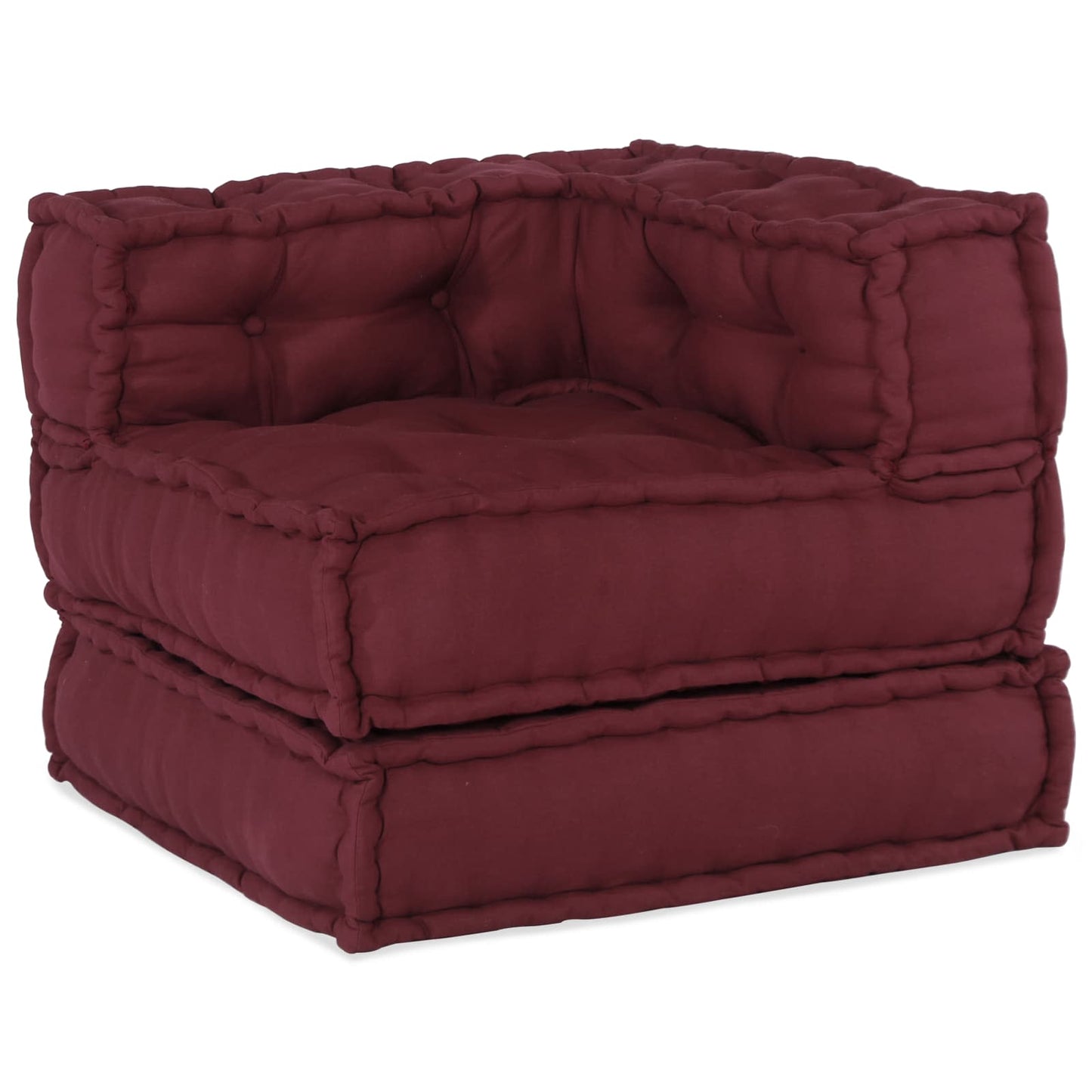 Divano modulare 3 pcs Bordeaux Tessuto