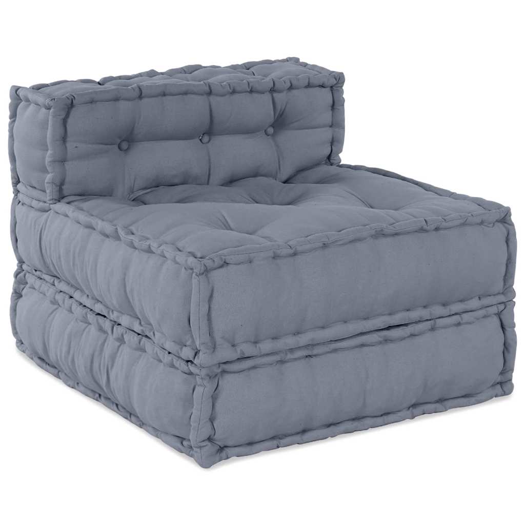Divano modulare 4 pcs Grigio Tessuto