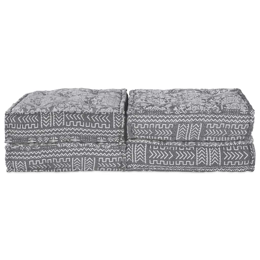Divano modulare 2 pcs Grigio chiaro 140 x 70 x 36 cm Tessuto