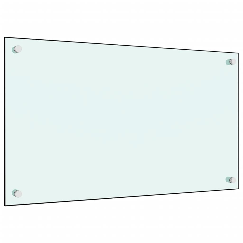 Paraschizzi per Cucina 2 pz Bianchi 70x40 cm in Vetro Temperato