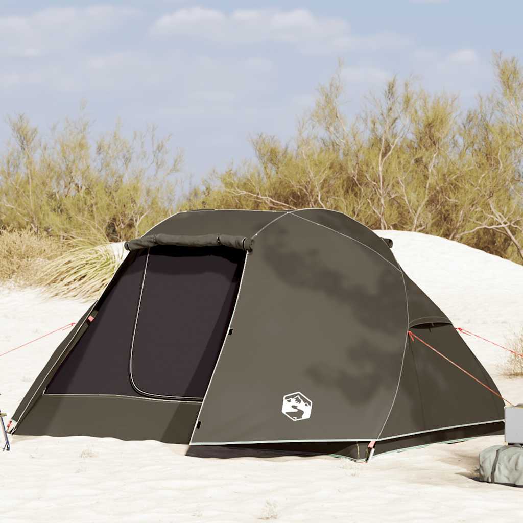 Tenda da Pesca per 5 Persone Marrone Impermeabile