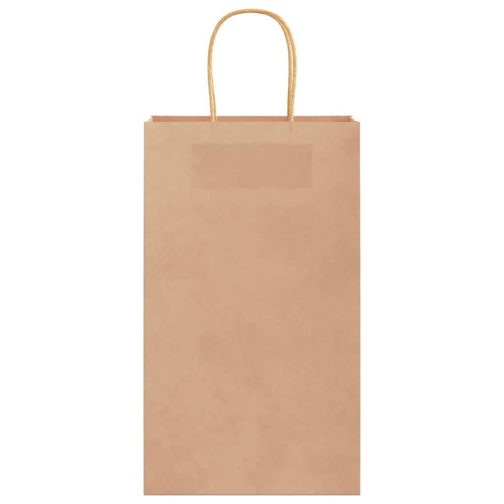 Sacchetti di Carta 50 pz con Manici Marrone 21x11x36 cm