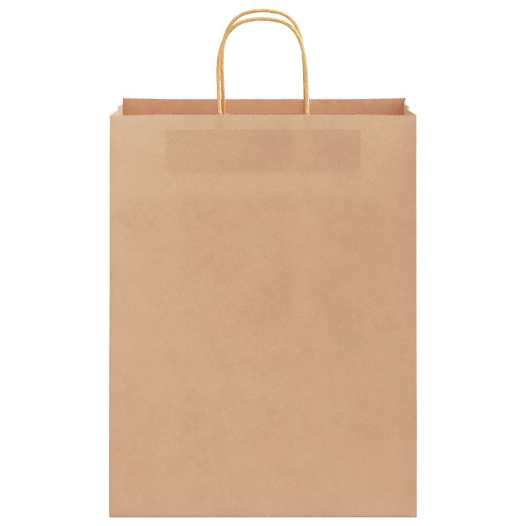 Sacchetti di Carta 250 pz con Manici Marrone 32x12x42 cm