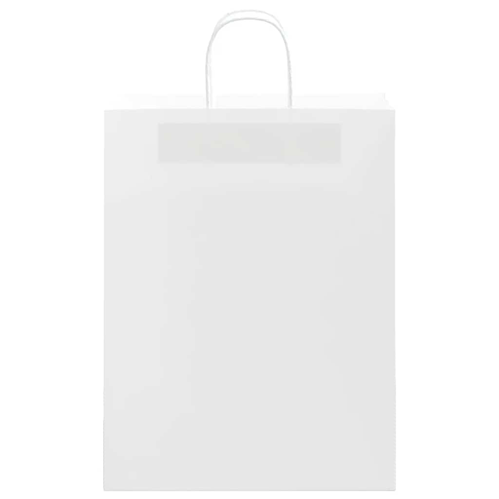 Sacchetti di Carta 50 pz con Manici Bianchi 32x12x42 cm