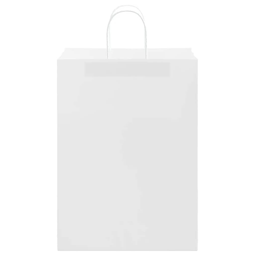 Sacchetti di Carta 50 pz con Manici Bianchi 32x17x44 cm
