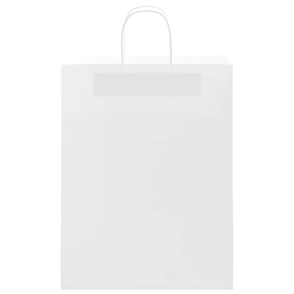 Sacchetti di Carta 250 pz con Manici Bianchi 32x12x42 cm