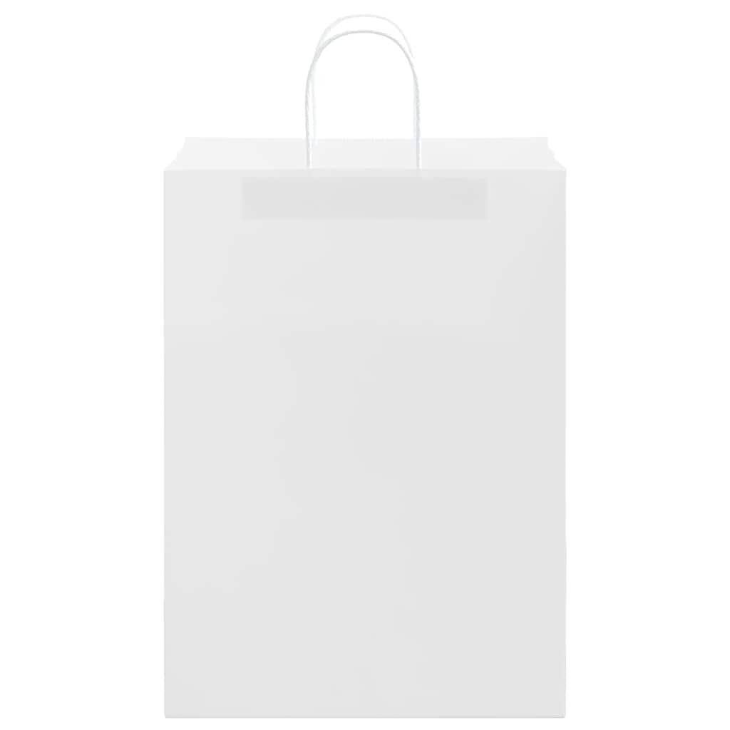 Sacchetti di Carta 250 pz con Manici Bianchi 32x17x44 cm