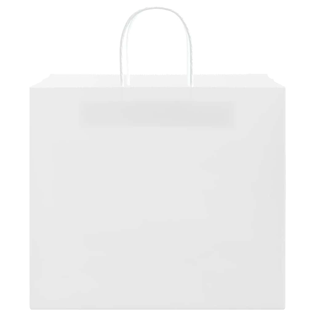 Sacchetti di Carta 250 pz con Manici Bianchi 32x22x28 cm