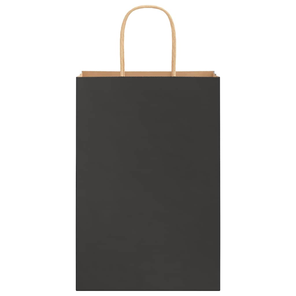 Sacchetti di Carta 250 pz con Manici Neri 21x11x31 cm