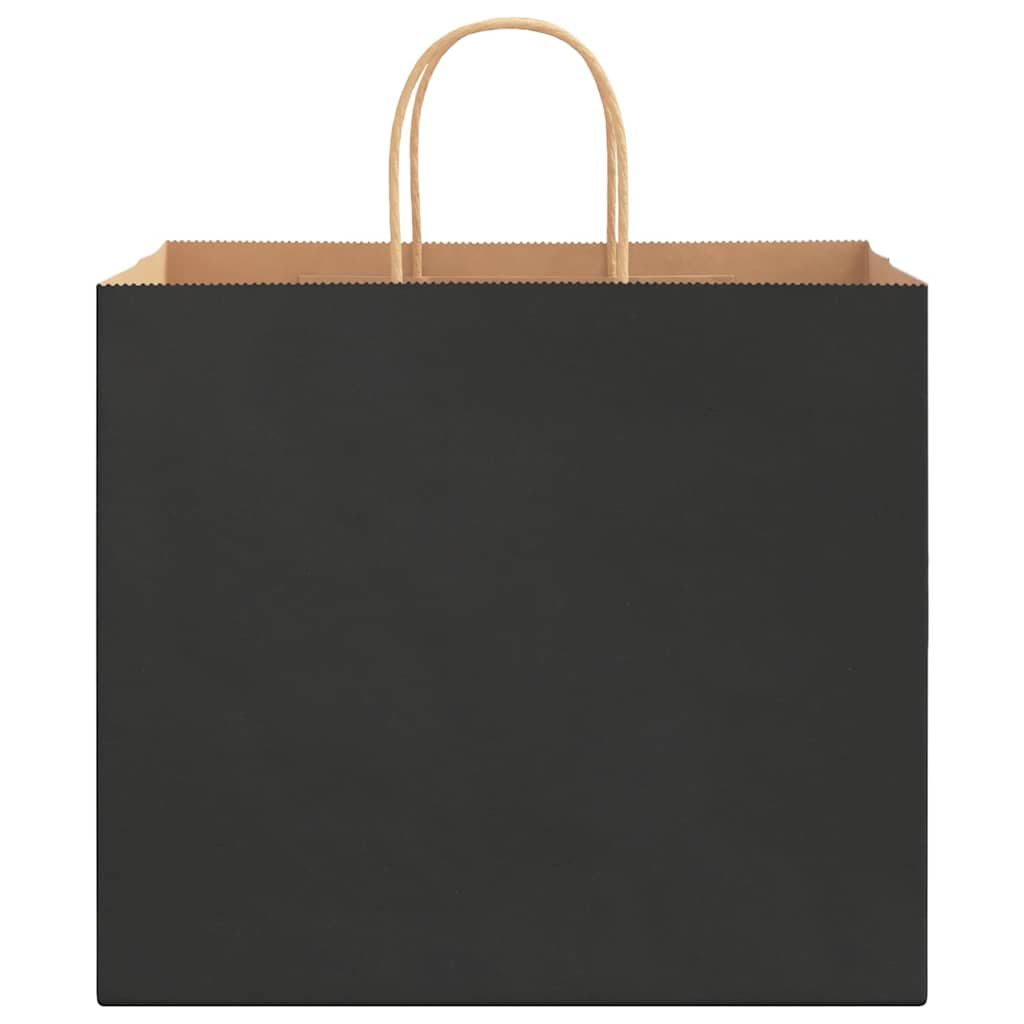 Sacchetti di Carta 250 pz con Manici Neri 32x22x28 cm