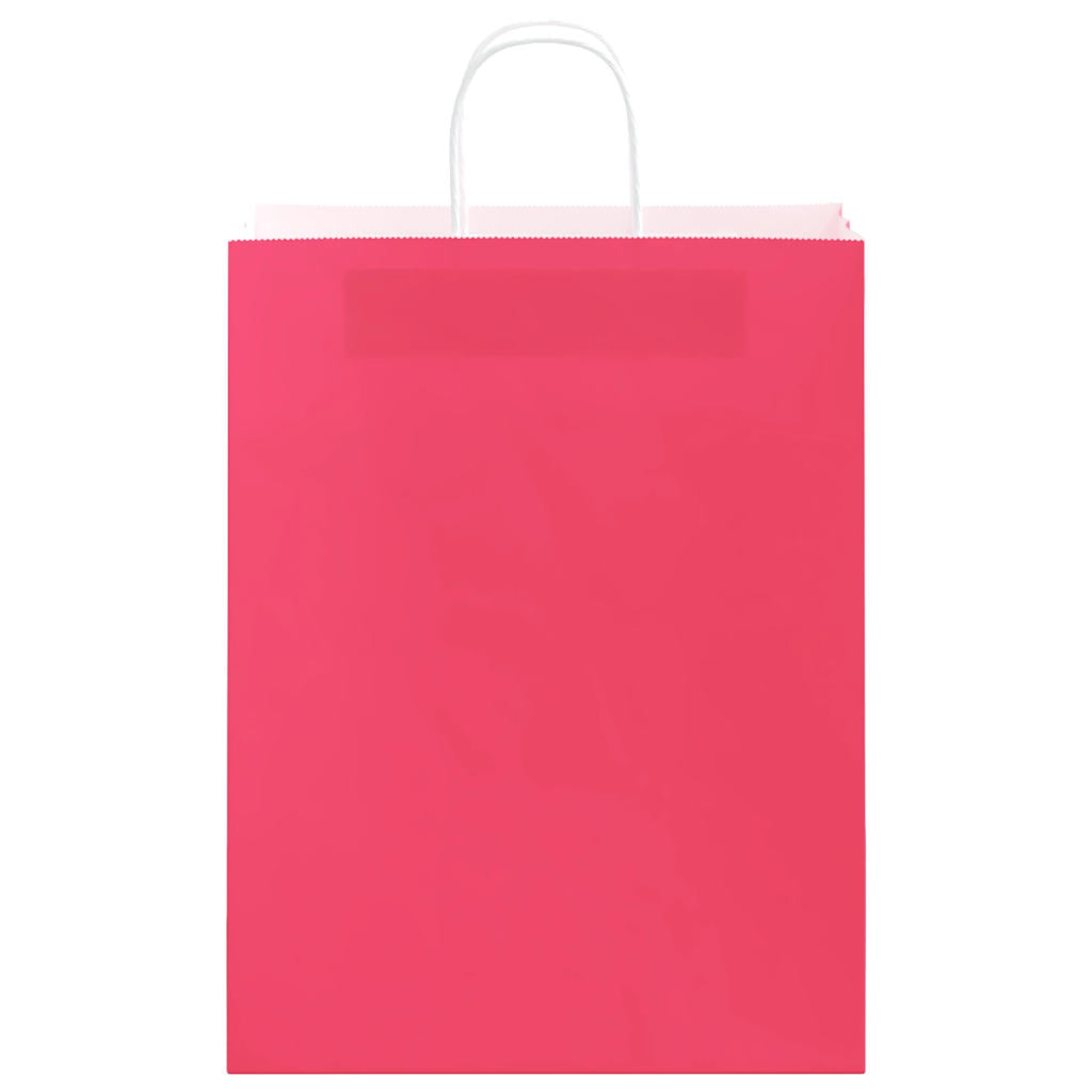 Sacchetti di Carta 250 pz con Manici Rosa 32x12x42 cm
