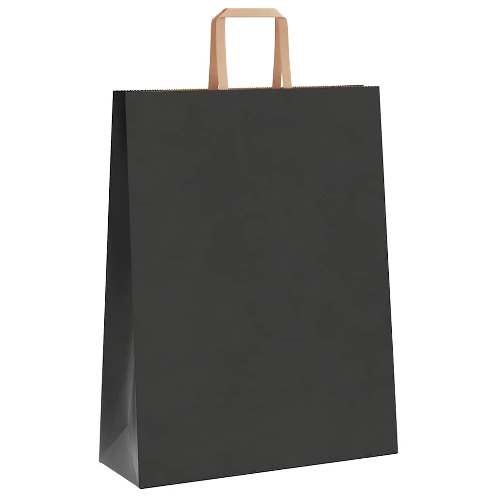 Sacchetti di Carta Kraft 50 pz con Manici Neri 32x12x42 cm