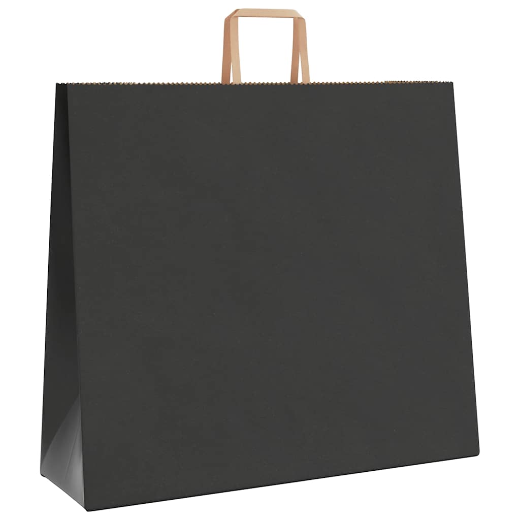 Sacchetti di Carta Kraft 250 pz con Manici Neri 54x15x49 cm