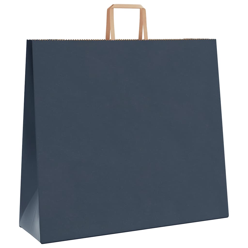 Sacchetti di Carta Kraft 250 pz con Manici Blu 54x15x49 cm