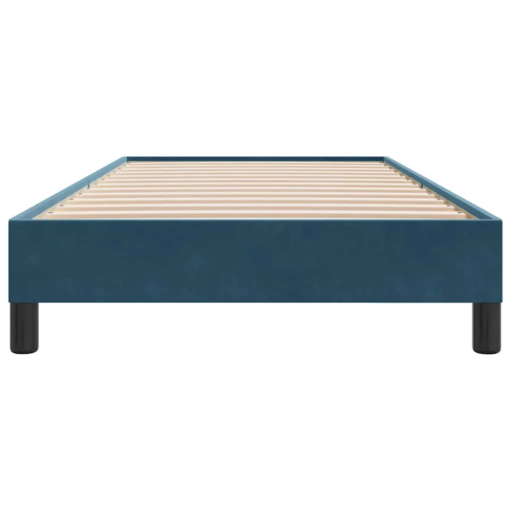Giroletto a Molle senza Materasso Blu Scuro 80x210 cm Velluto