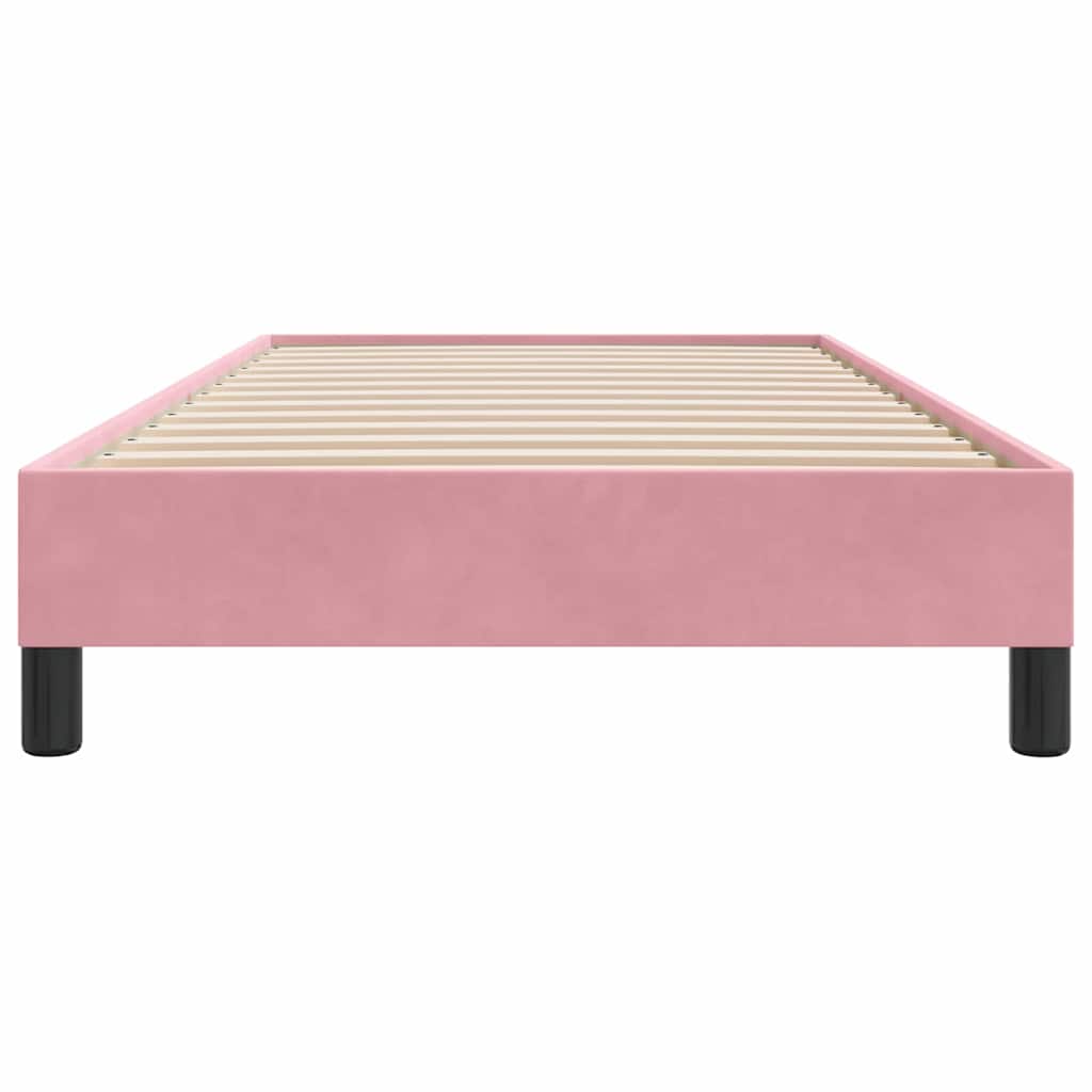 Giroletto a Molle senza Materasso Rosa 90x210 cm in Velluto