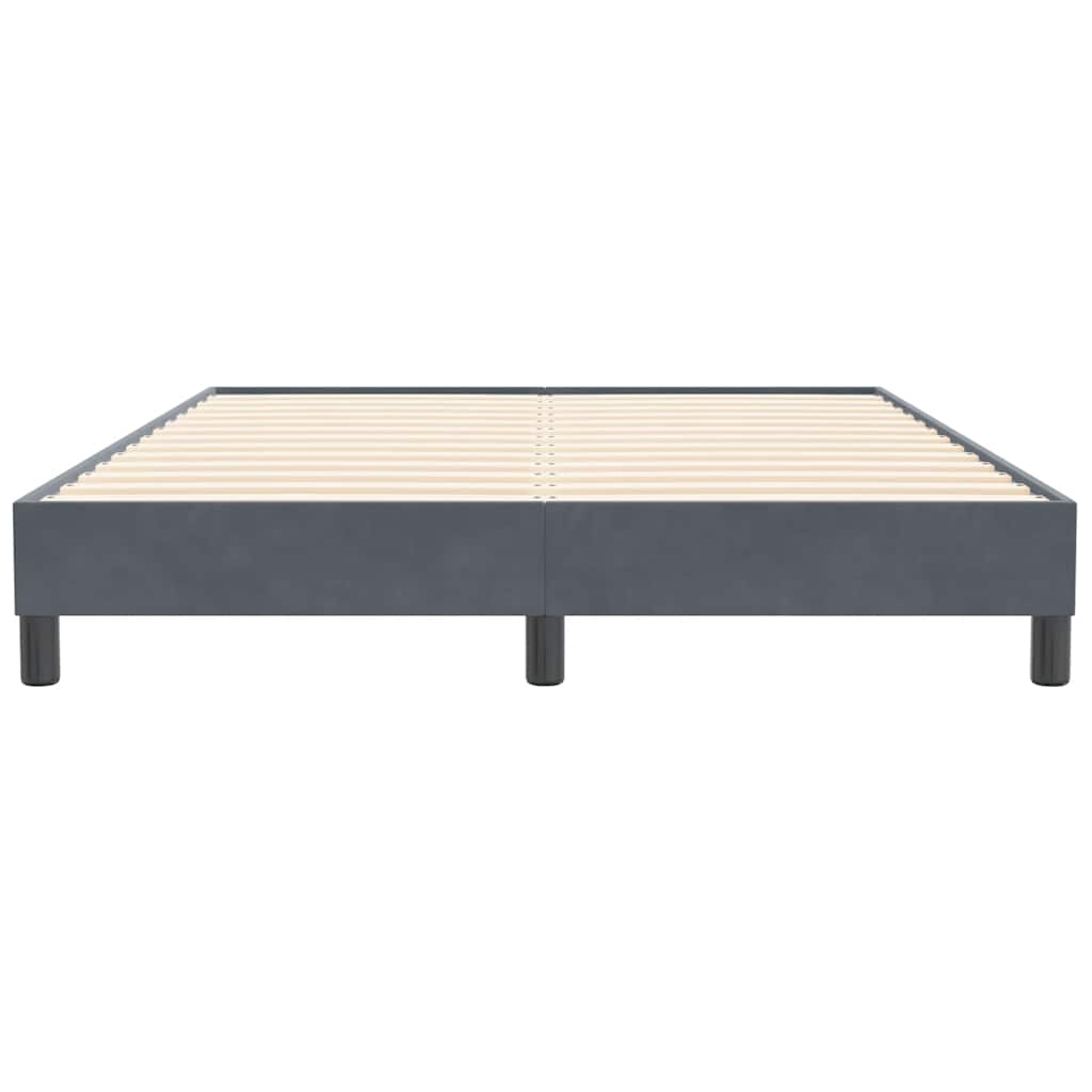 Giroletto Molle senza Materasso Grigio Scuro 140x210 cm Velluto