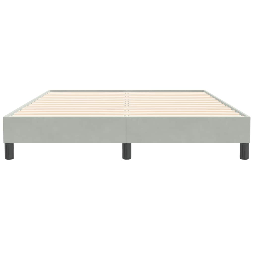 Giroletto Molle senza Materasso Grigio Chiaro 160x210cm Velluto