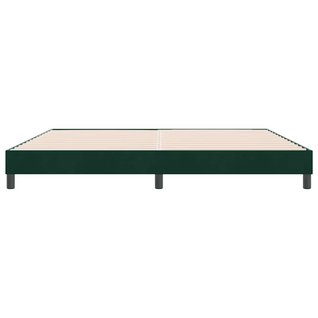 Giroletto a Molle senza Materasso Verde Scuro 180x210cm Velluto