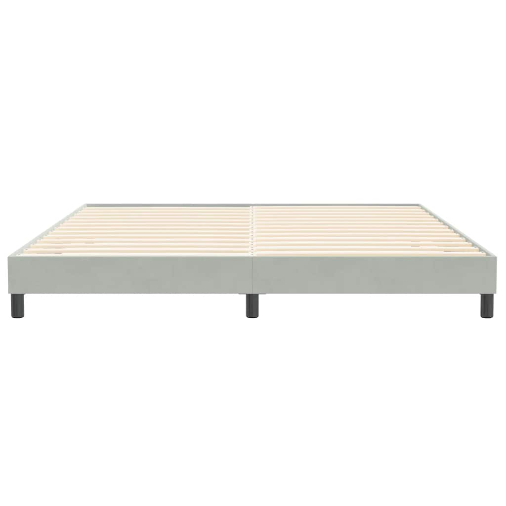 Letto a Molle senza Materasso Grigio Chiaro 200x210 cm Velluto