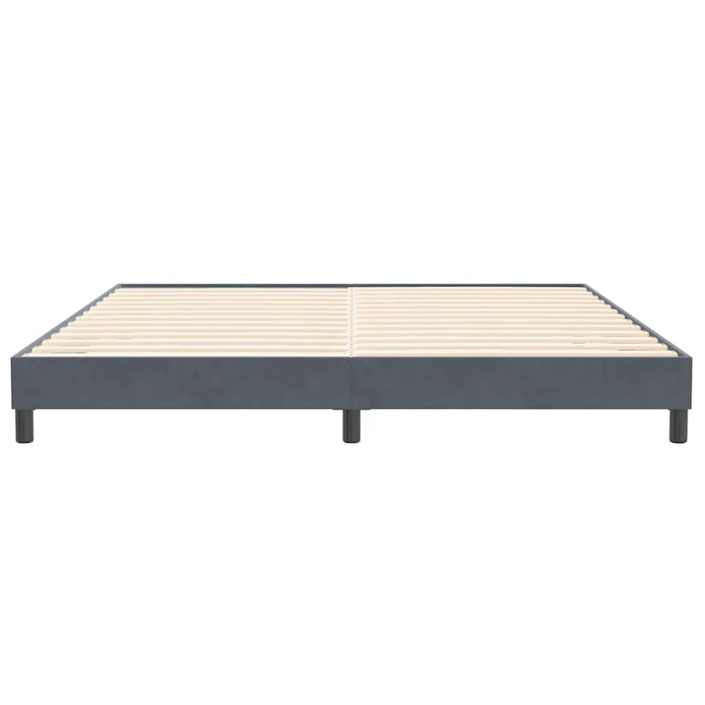 Letto a Molle senza Materasso Grigio Scuro 200x210 cm Velluto