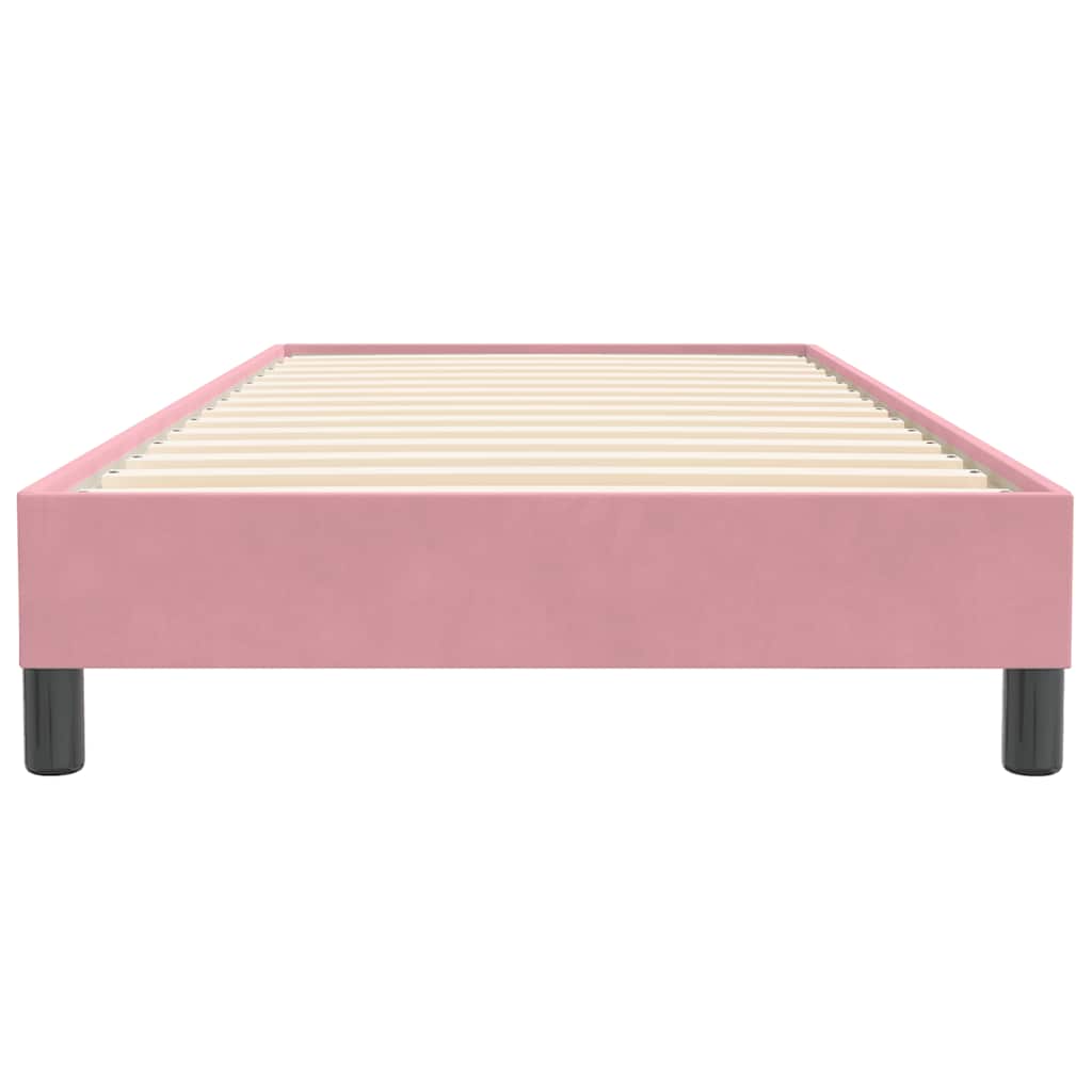 Letto a Molle senza Materasso Rosa 80x220 cm Velluto