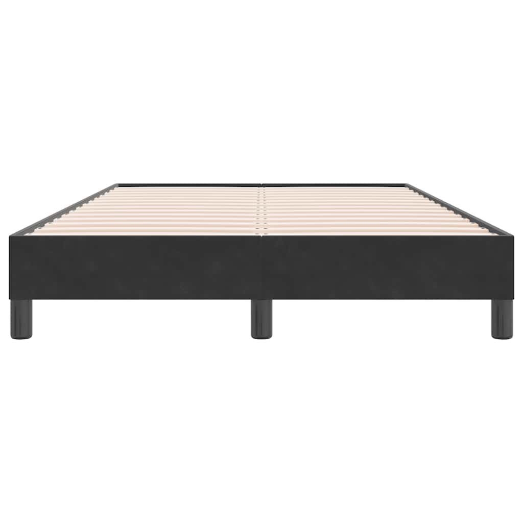 Letto a Molle senza Materasso Nero 120x220 cm in Velluto