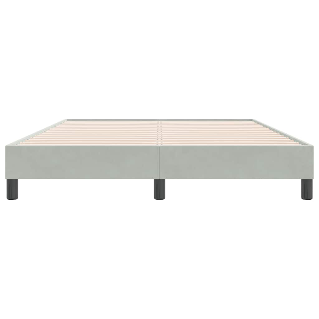 Letto a Molle senza Materasso Grigio Chiaro 160x220cm Velluto