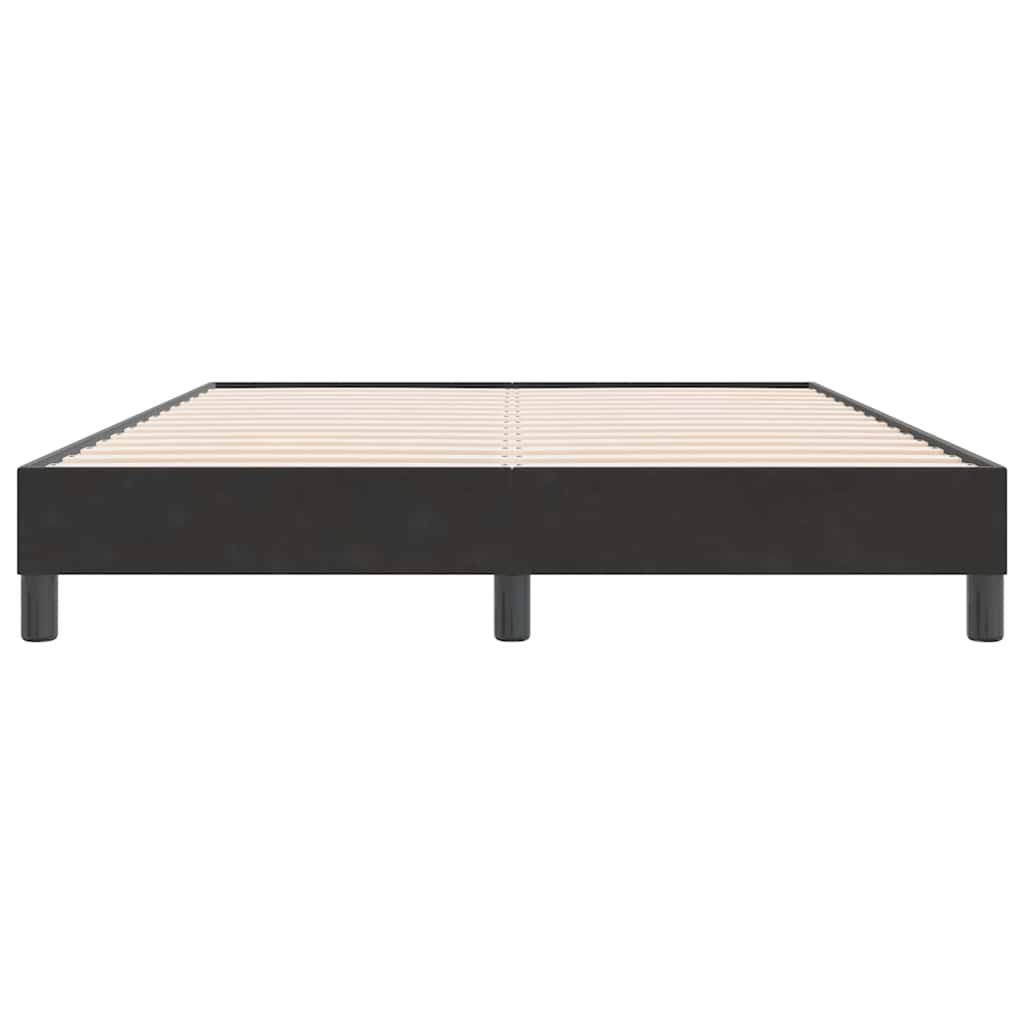 Letto a Molle senza Materasso Nero 160x220 cm in Velluto