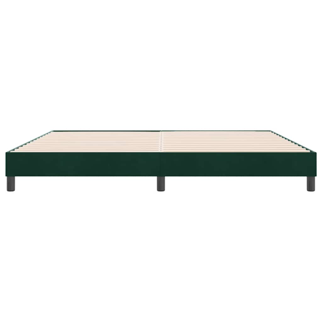 Letto a Molle senza Materasso Verde Scuro 180x220 cm Velluto