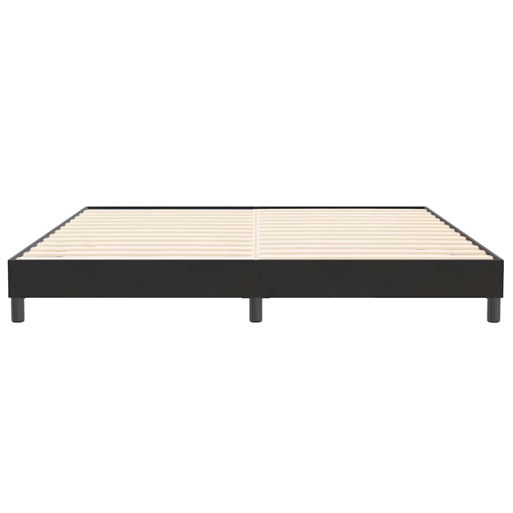 Letto a Molle senza Materasso Nero 200x220 cm in Velluto