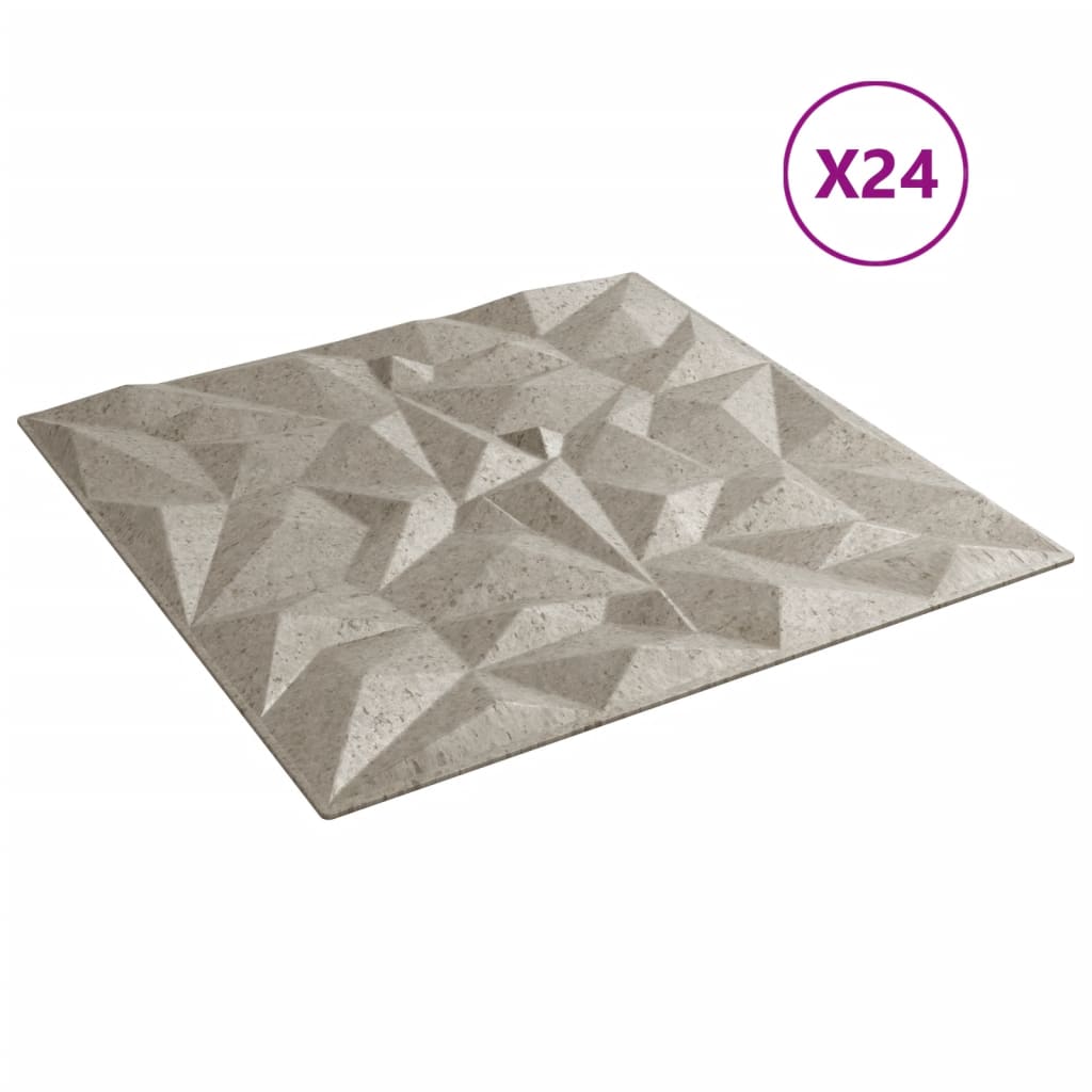 Pannelli Murali 24 pz Beton 50x50 cm XPS 6 m² Ametista