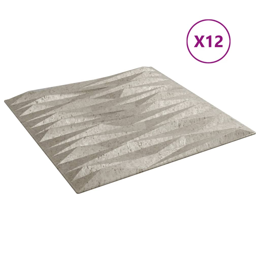 Pannelli Murali 12 pz Beton 50x50 cm XPS 3 m² Pietra