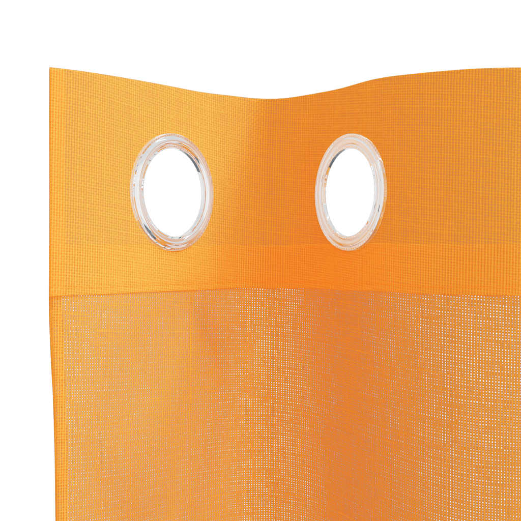 Tende in Voile con Occhielli 2 pz Arancio 140x260 cm