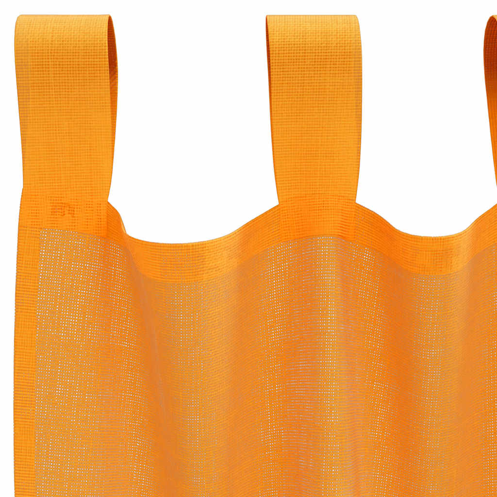 Tende in Voile con Passanti 2 pz Arancio 140x175 cm
