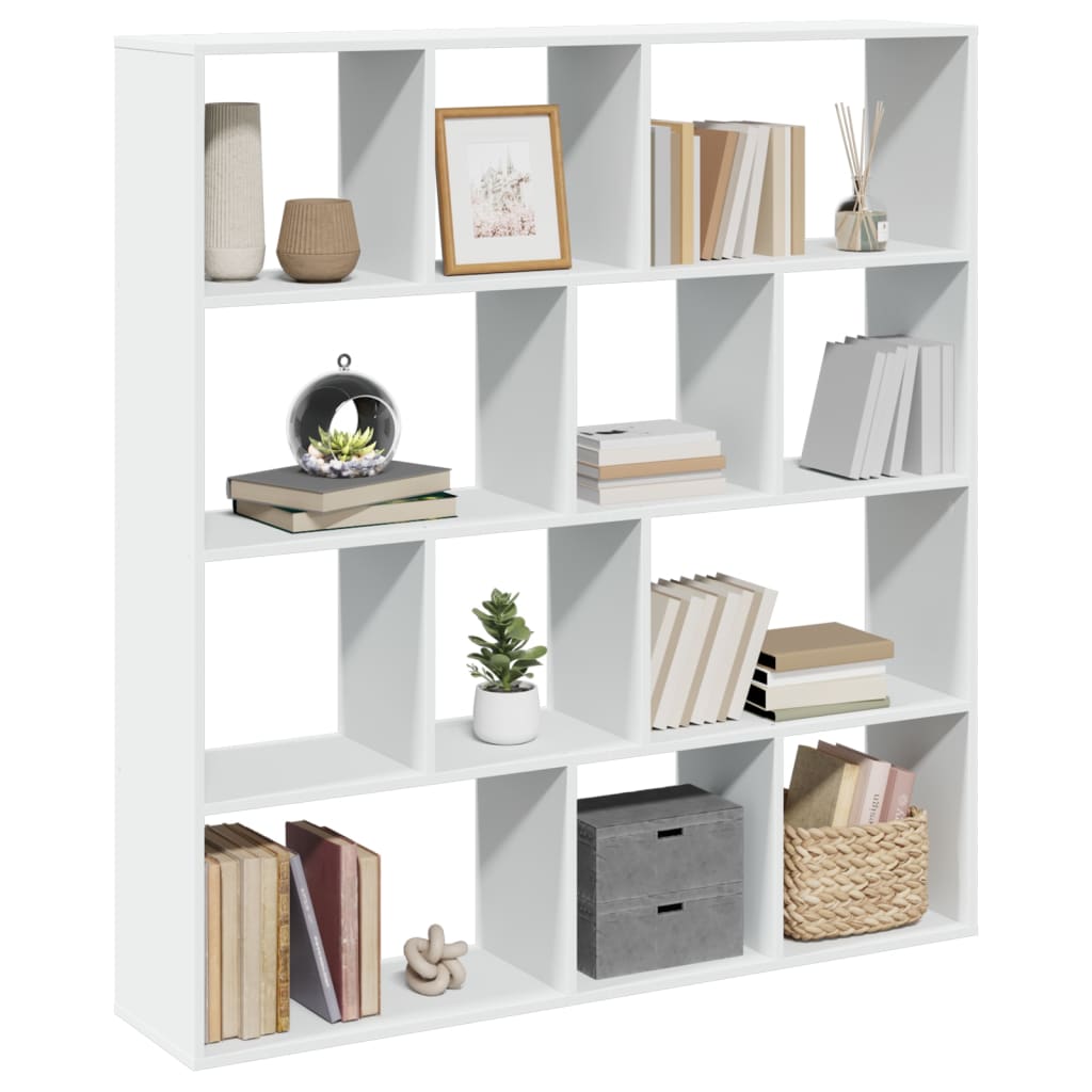 Libreria Bianca 132x29x141,5 cm in Legno Multistrato