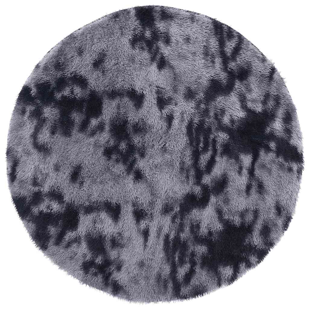 Tappeto Shaggy a Pelo Lungo NAVARRA Grigio Scuro 200x200 cm