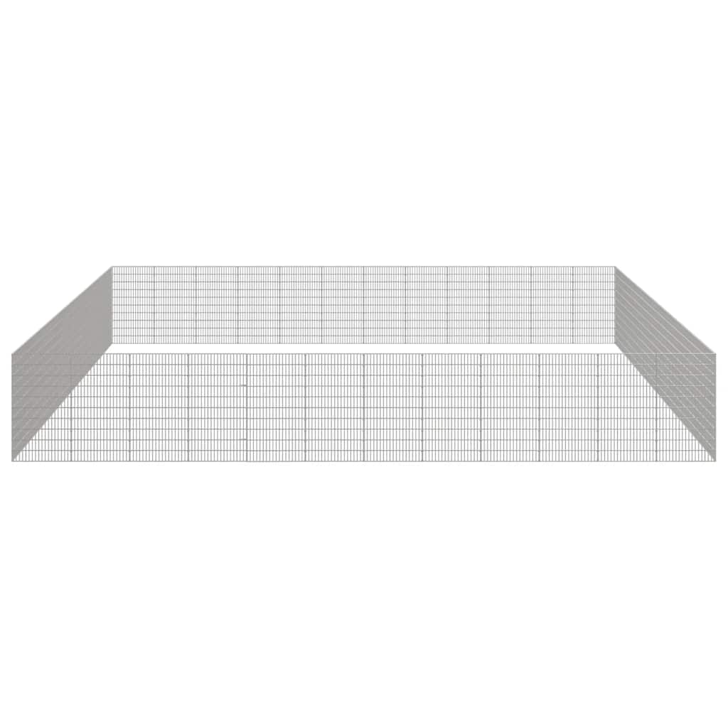 Recinto per Animali Ruspante 48 Pannelli 54x100cm Ferro Zincato