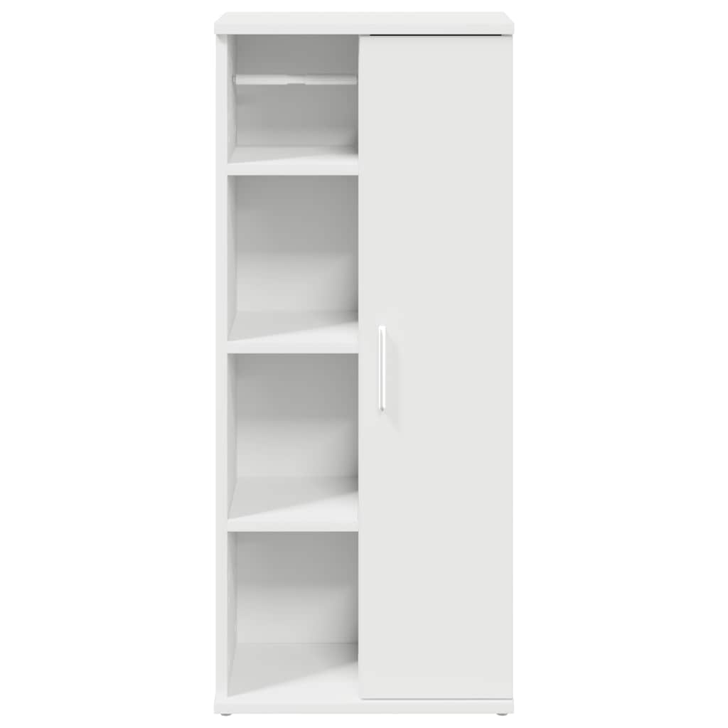 Mobile da Bagno con Portarotolo Bianco 39x22x90 cm