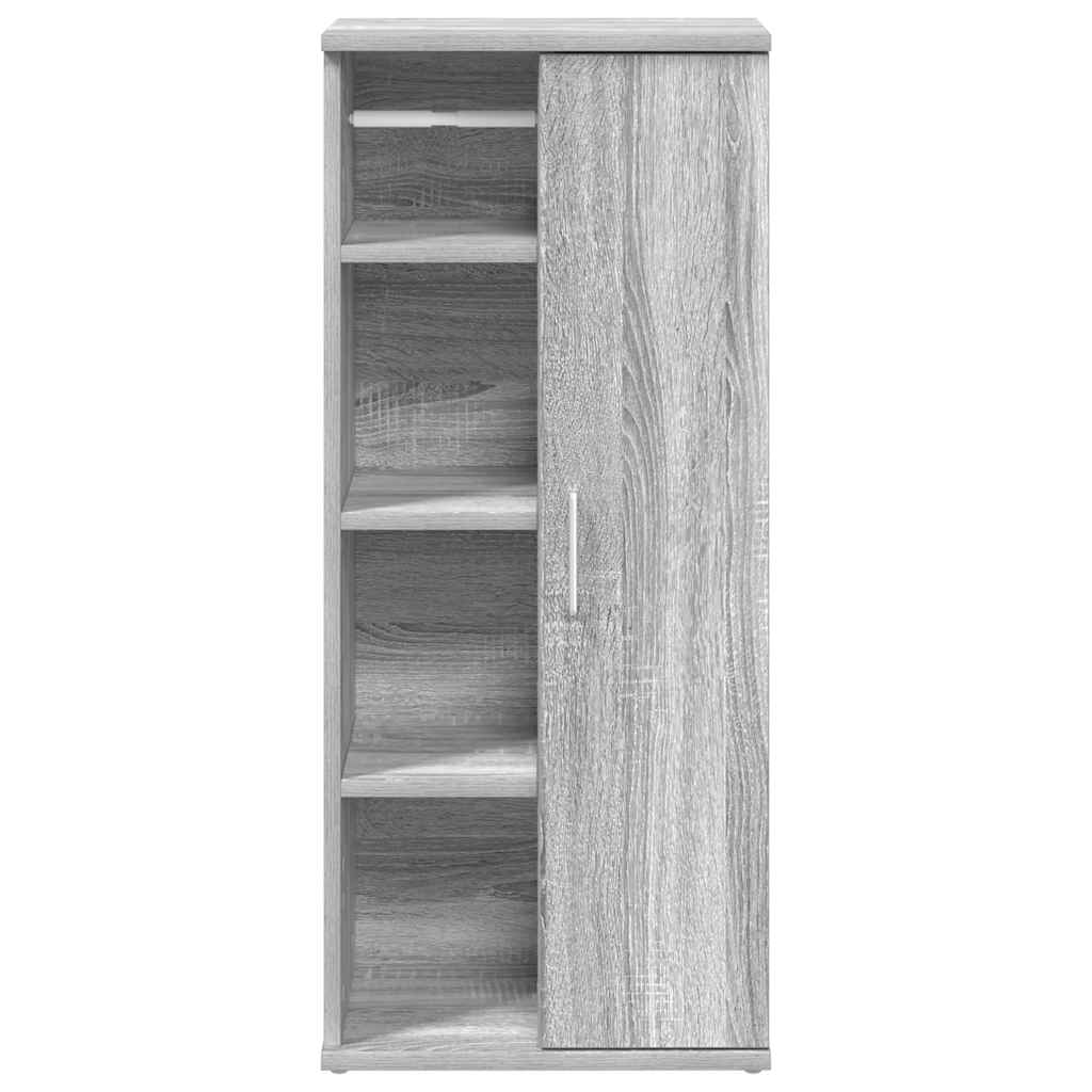 Mobile da Bagno con Portarotolo Grigio Sonoma 39x22x90 cm