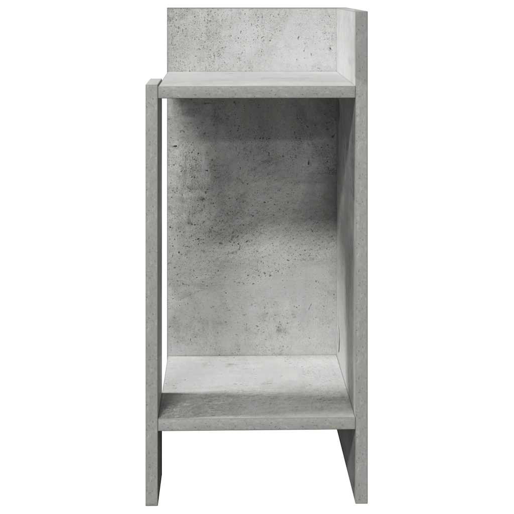 Tavolino Laterale con Ripiano Grigio Cemento 25,5x27x60 cm