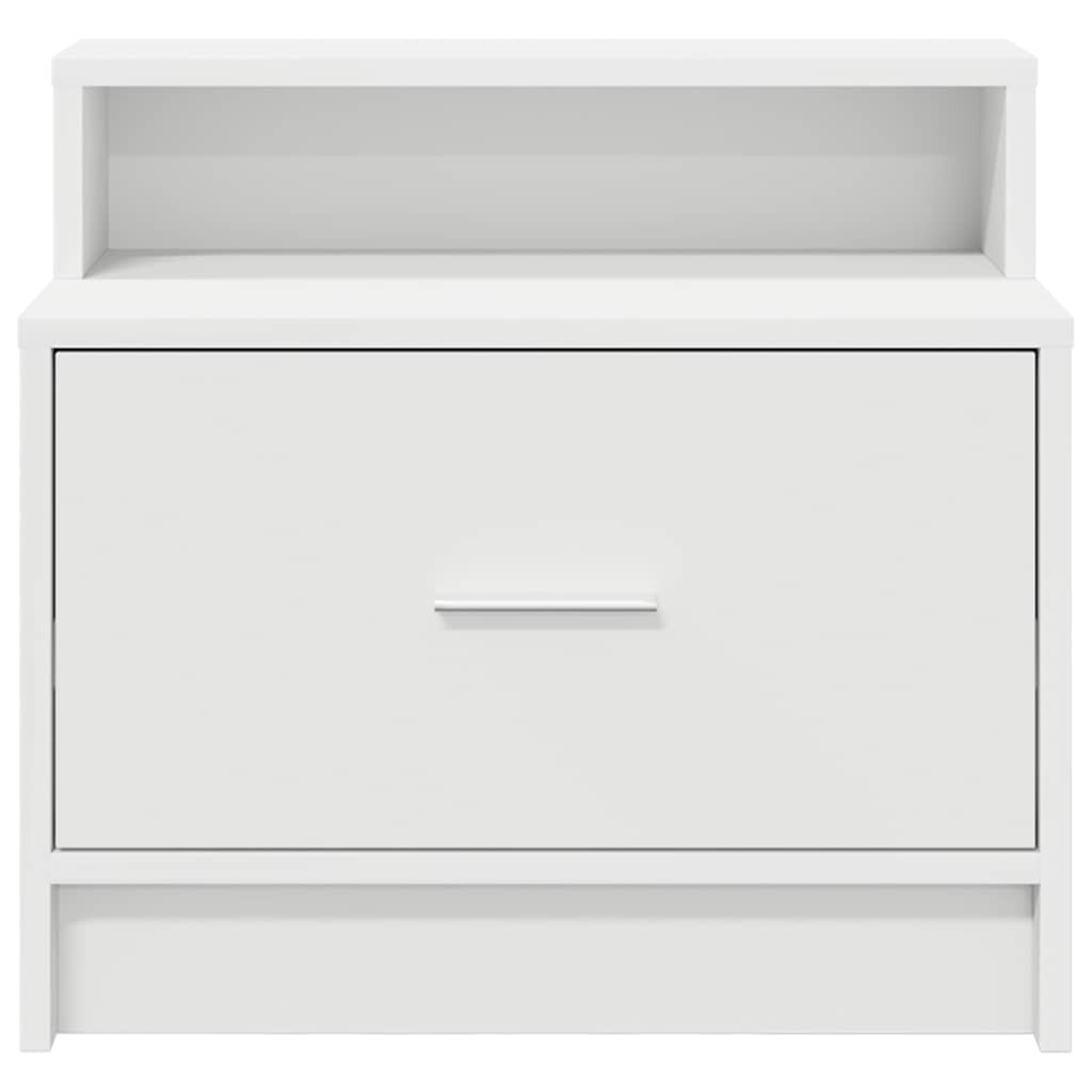 Comodino con Cassetto Bianco 51x31x47 cm