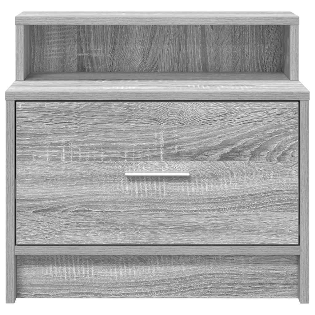 Comodino con Cassetto Grigio Sonoma 51x31x47 cm