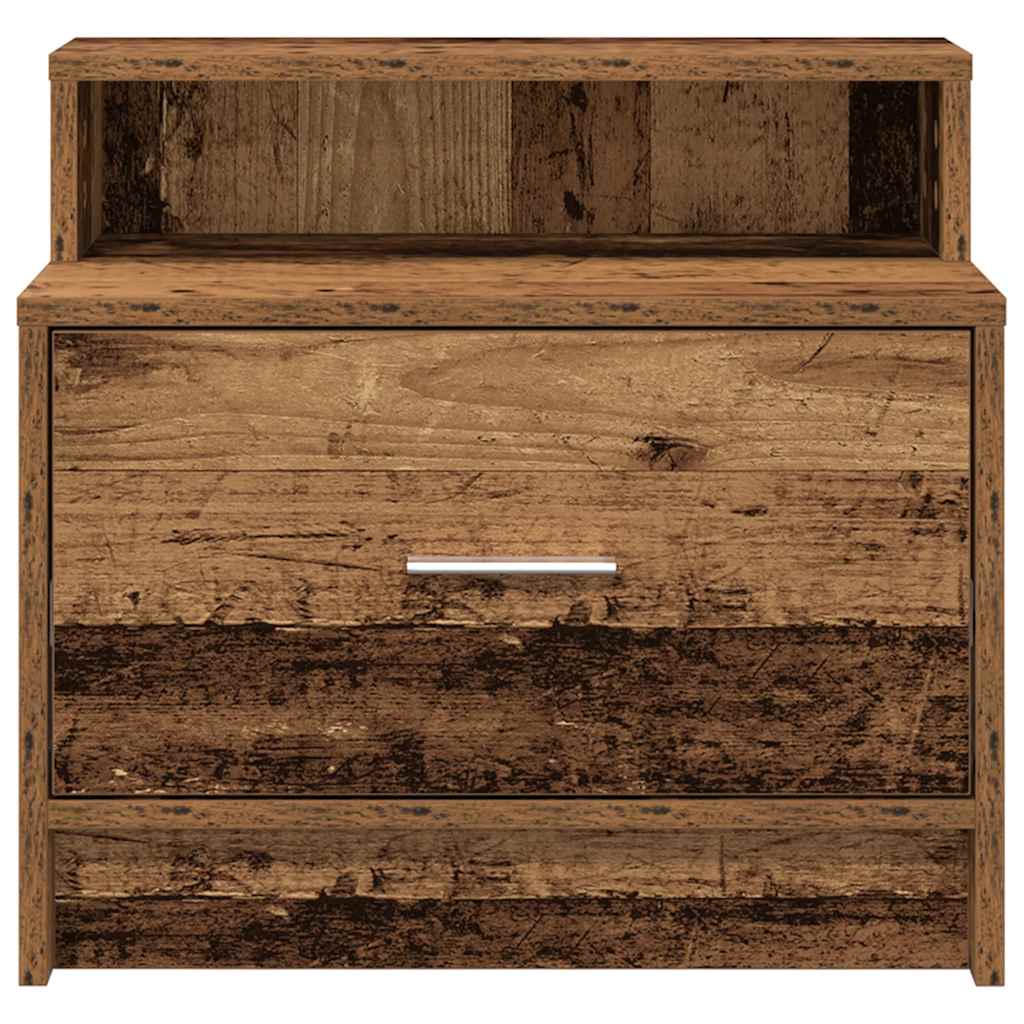 Comodino con Cassetto Legno Antico 51x31x47 cm