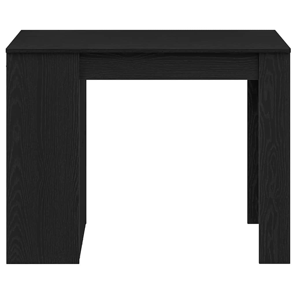 Scrivania con Cassetto e Ripiano Rovere nero Legno Multistrato