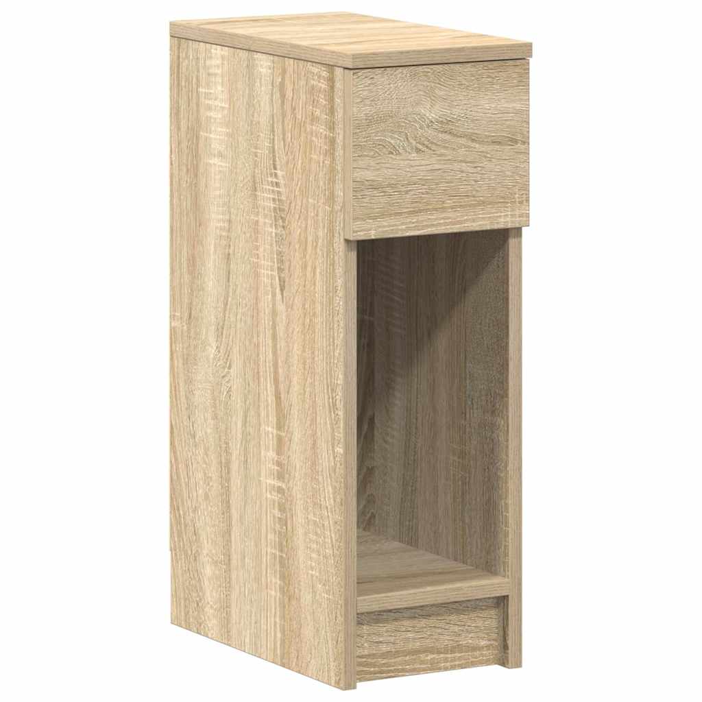 Comodini con Cassetto 2 pz Rovere Sonoma 20x36x60 cm