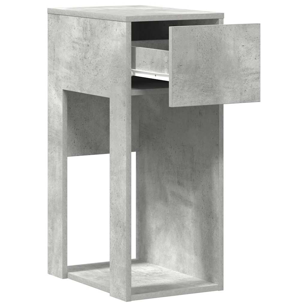 Supporto per Computer a Torre con Cassetto Grigio 30x44x74 cm
