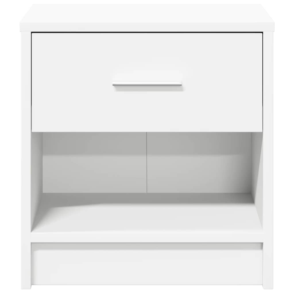 Comodino con Cassetto Bianco 39x28x41 cm