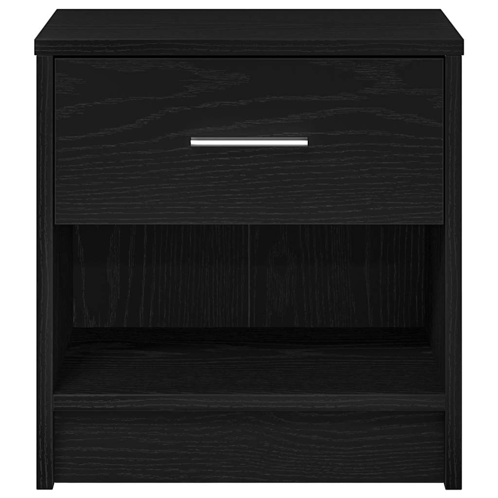 Comodino con Cassetto Nero 39x28x41 cm