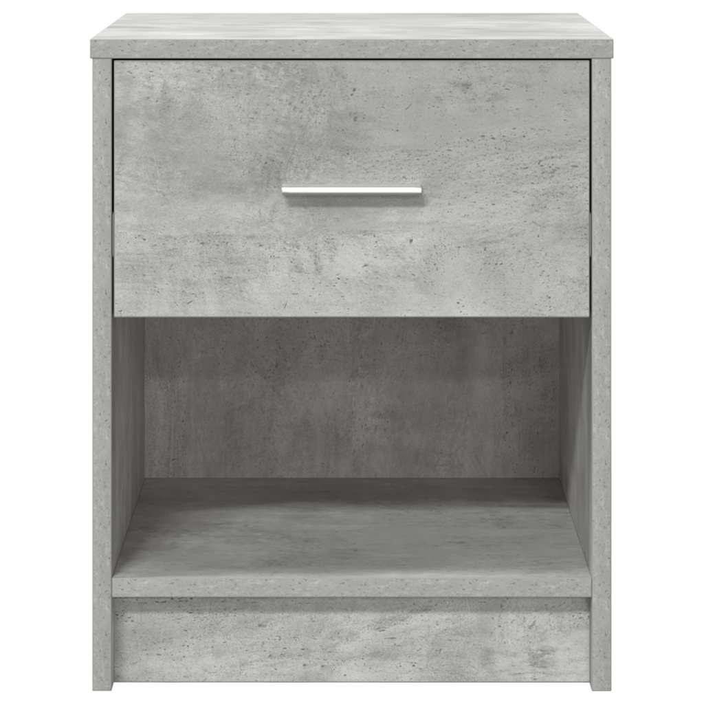 Comodino con Cassetto Grigio Cemento 40x34x50 cm